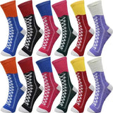 30-Pairs Women's Fun Patterned Cotton-Blend Crew Socks Assorted Pairs from PremiumBrandGoods