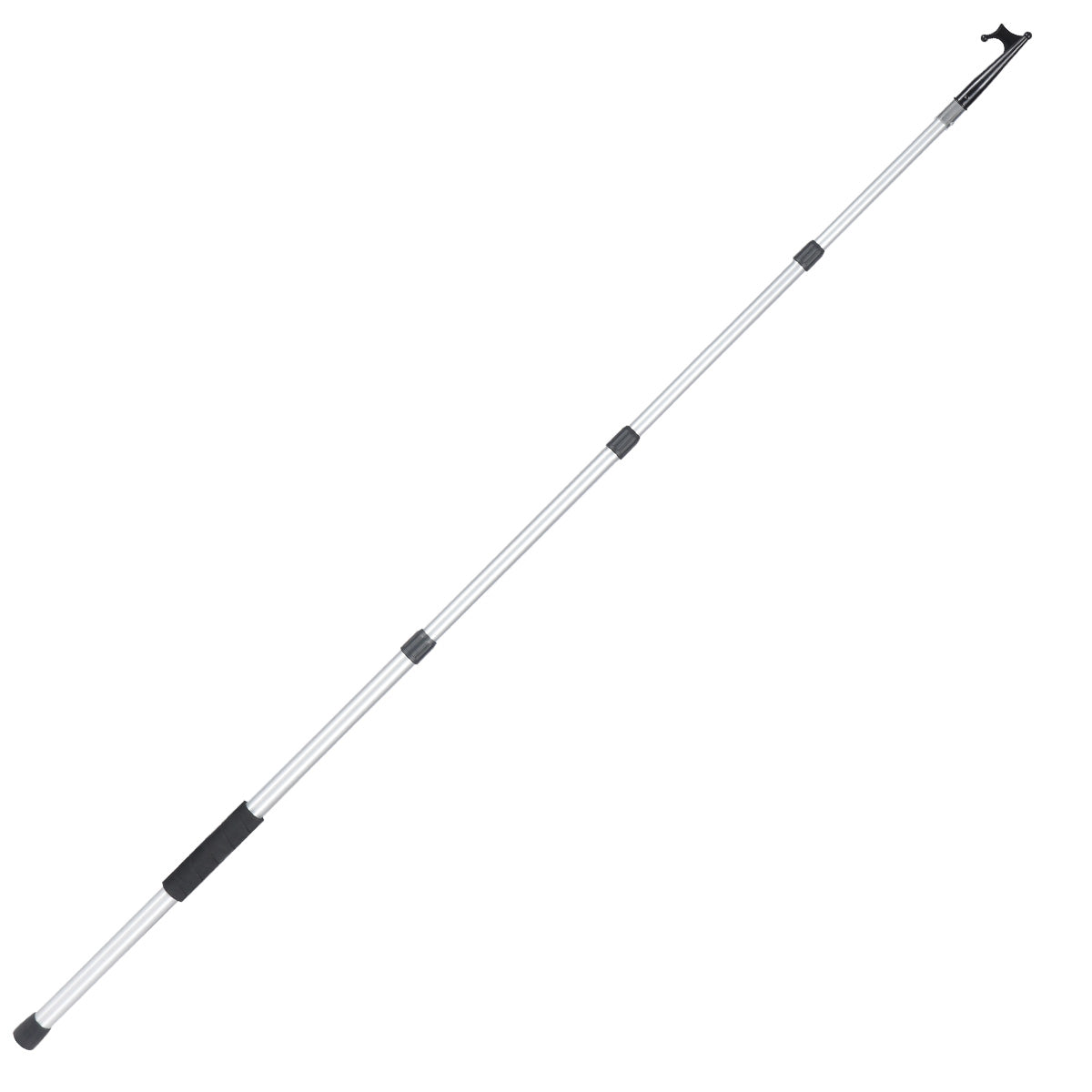 Aluminum Extendable 8ft/12ft Telescopic Boat Hook For Docking, Black/Silver From Redcamp