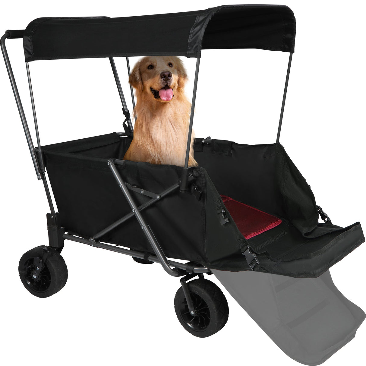 Folding Dog Wagon Cart with Extendable Rear End Heavy Duty From Redcamp