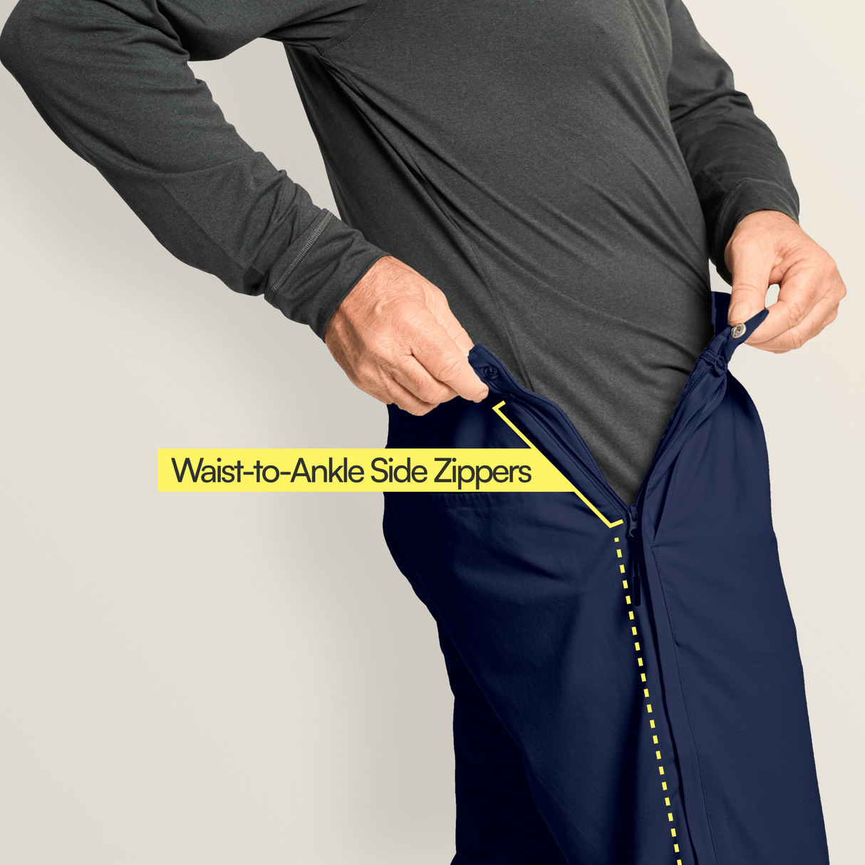 Everyday Side-Zip Pants for Men from Joe & Bella