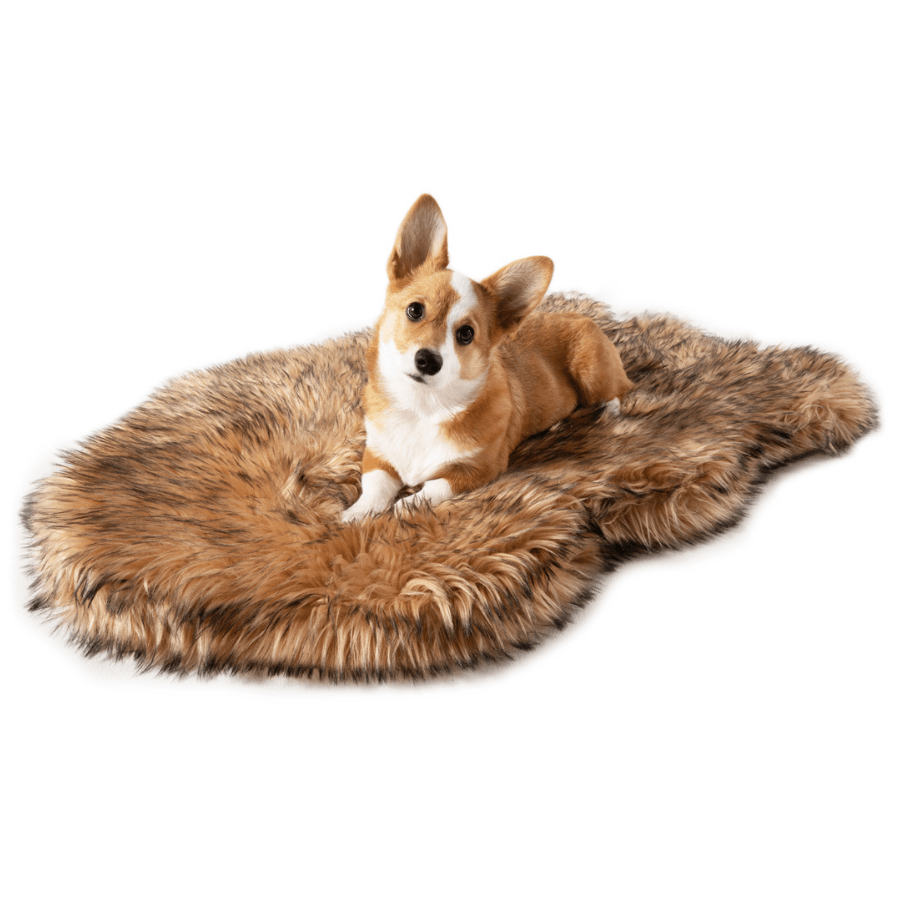 PupRug by Paw.com™ Faux Fur Orthopedic Dog Bed - Curve Sable Tan from Paw.com