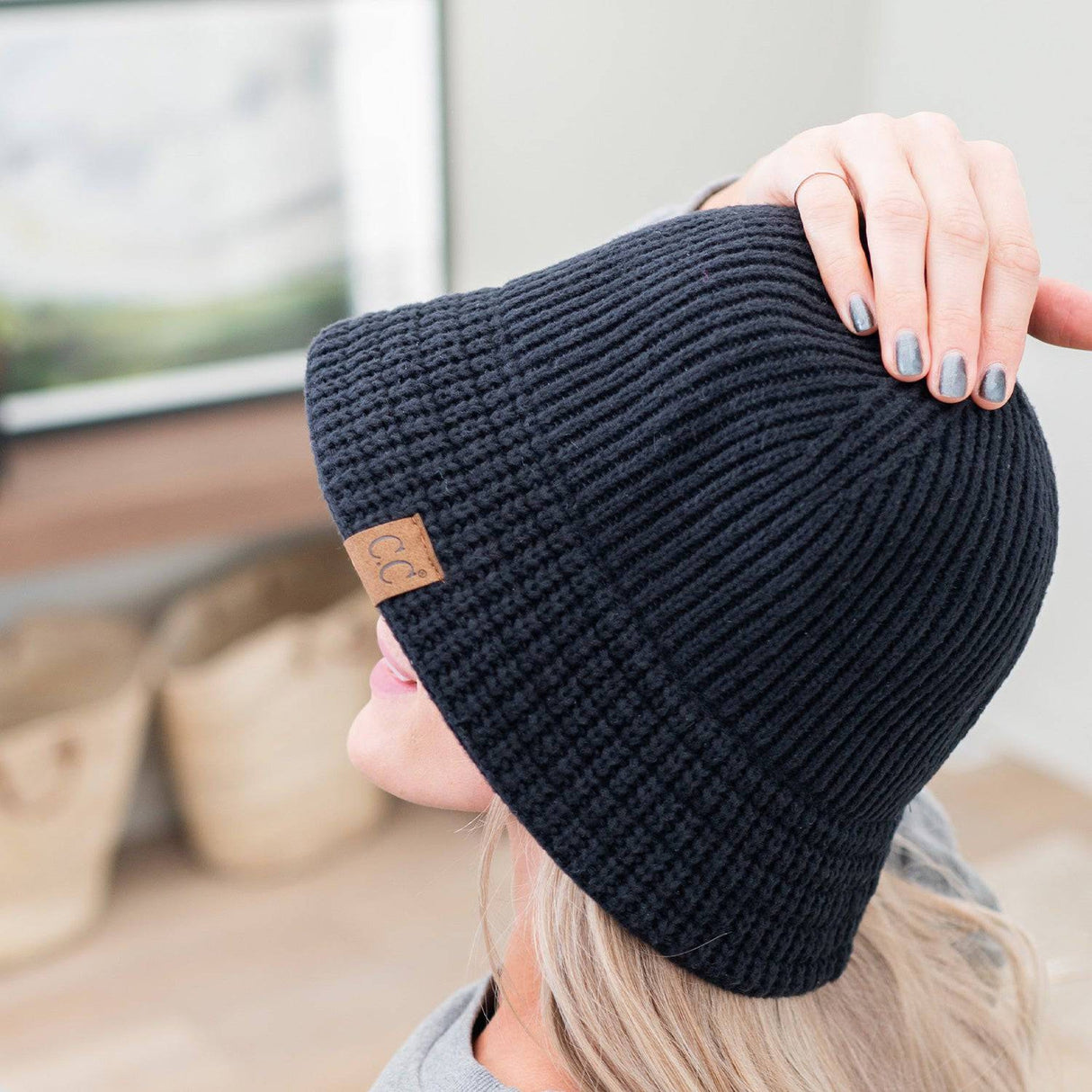 CC Beanie Ribbed Knit Adjustable Bucket Hat by Truly Contagious
