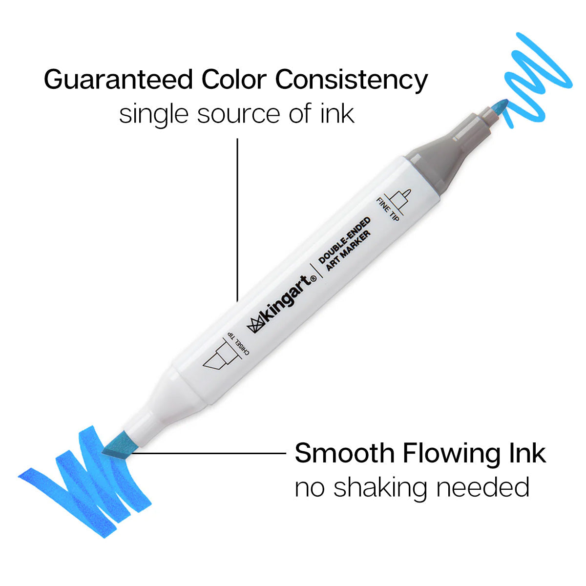 Double-Ended Alcohol Markers 120 Colors from KINGART