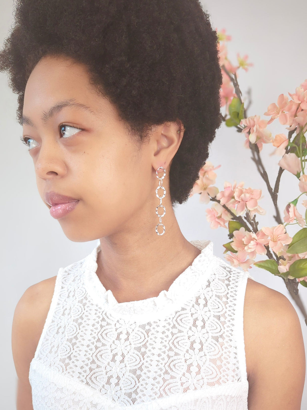 Organic Chain Link Earrings from Ash & Rose