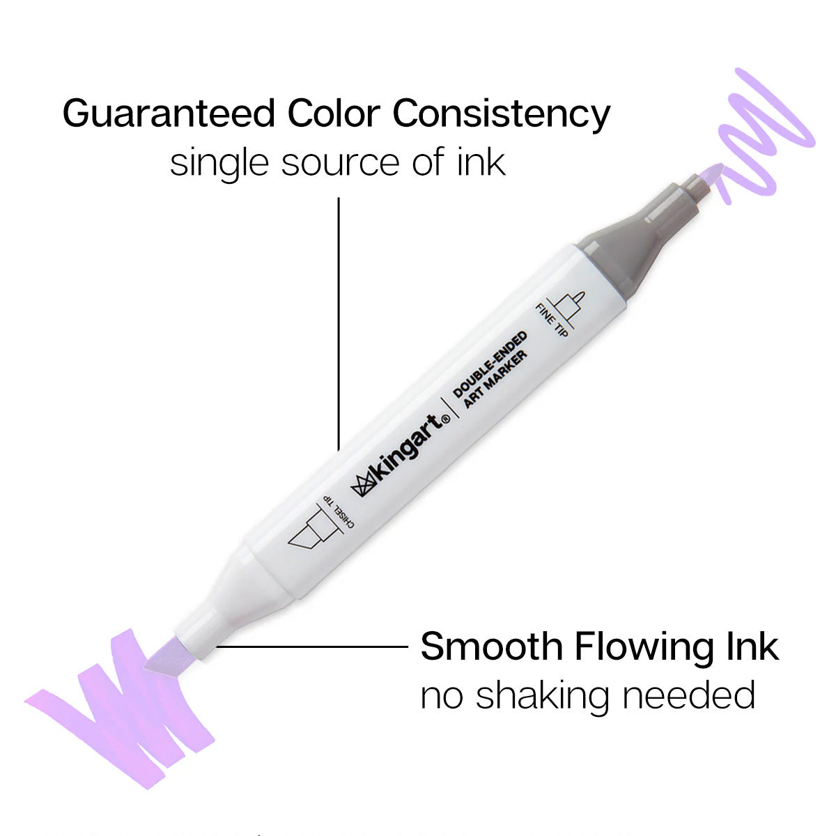 Double-Ended Alcohol Markers 24 Pastel Colors from KINGART