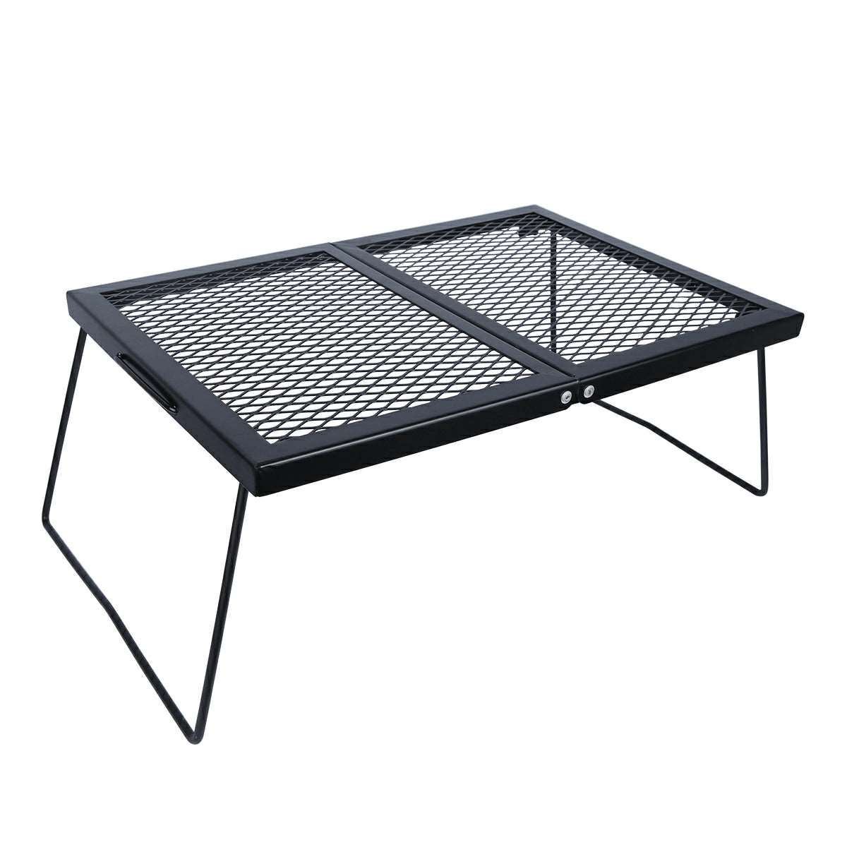 Portable Heavy Duty Folding Steel Campfire Grill Grate for Outdoor Cooking, Black From Redcamp