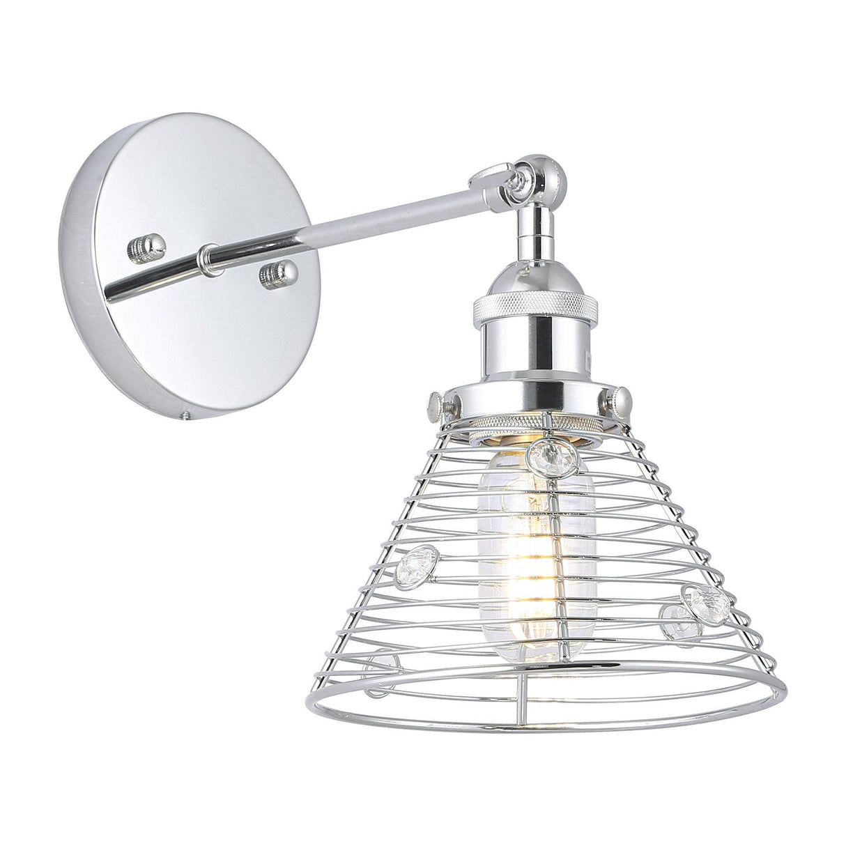 Light Modern Silver Wall Scone Light From ParrotUncle