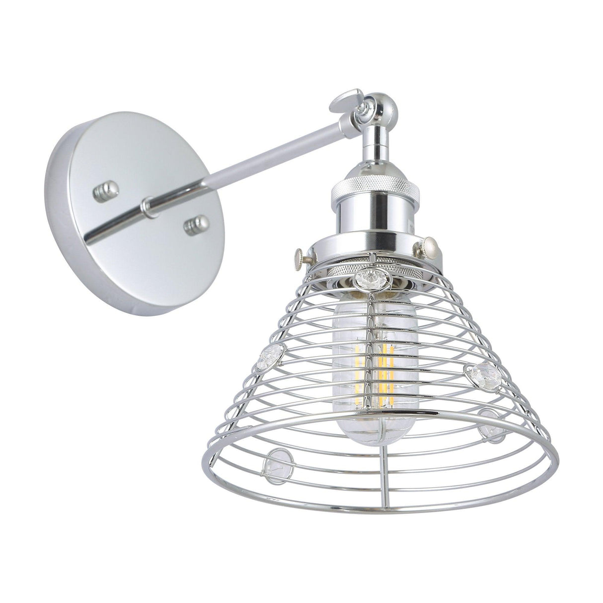 Light Modern Silver Wall Scone Light From ParrotUncle