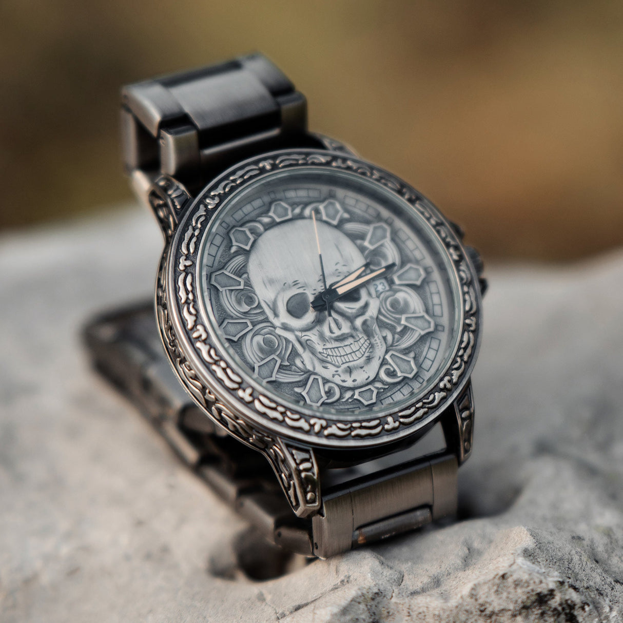 Carved Skull 3D Unisex Watch from Zapps Clothing