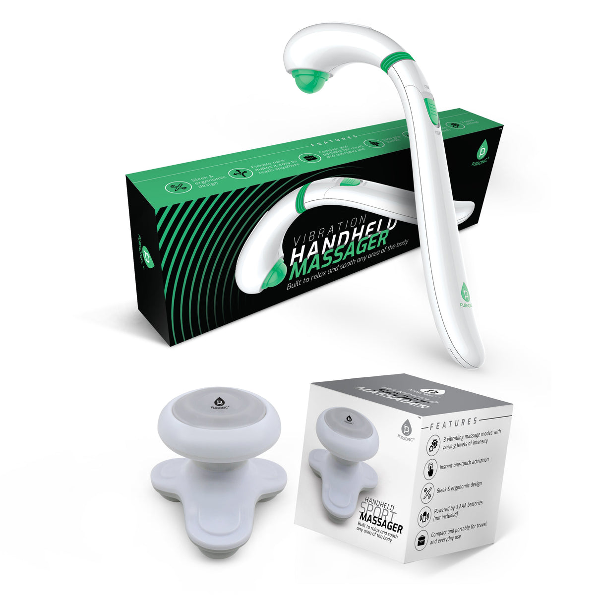 Wand Massager With Mini Handheld Massager from Pursonic