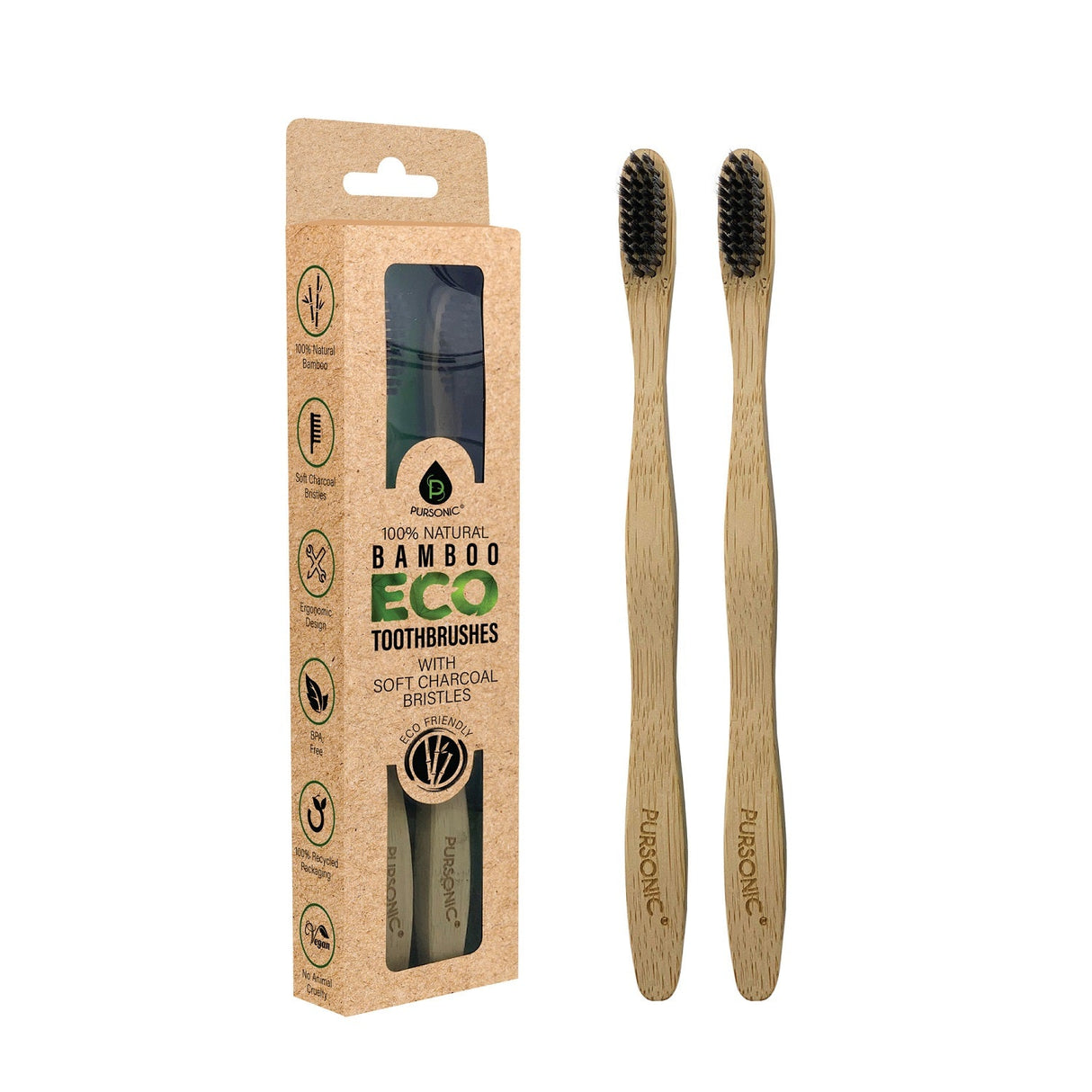 100% Natural Bamboo Toothbrush from Pursonic