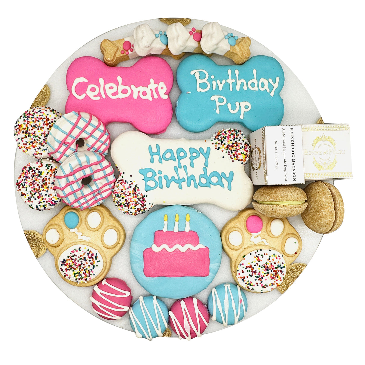 Happy Birthday Dog Treats Gift Box from Bonne et Filou