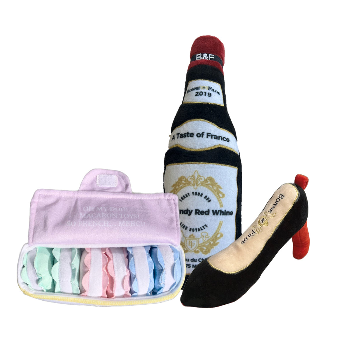 Plush Squeaky Dog Toy Set- Large from Bonne et Filou