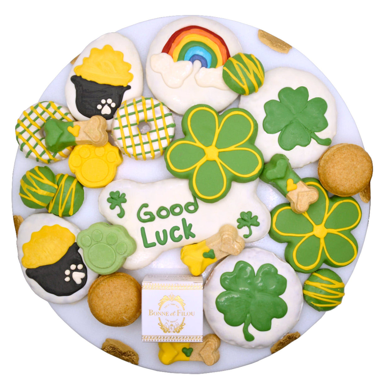 Good Luck Themed Dog Treats Gift Box from Bonne et Filou