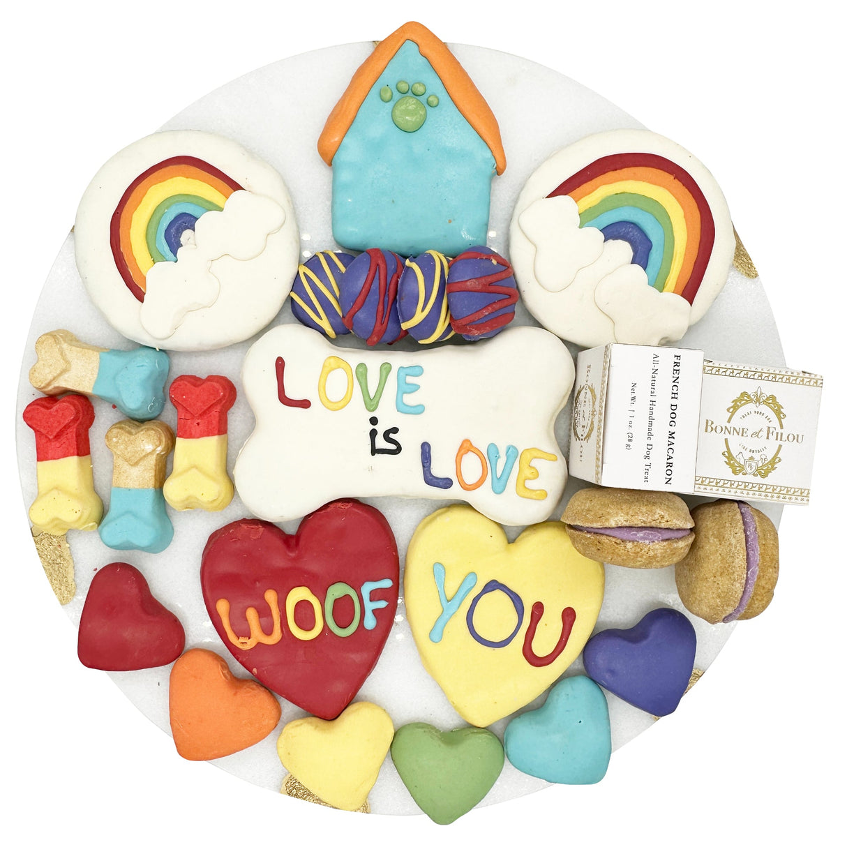 Pride Themed Dog Treats Gift Box from Bonne et Filou
