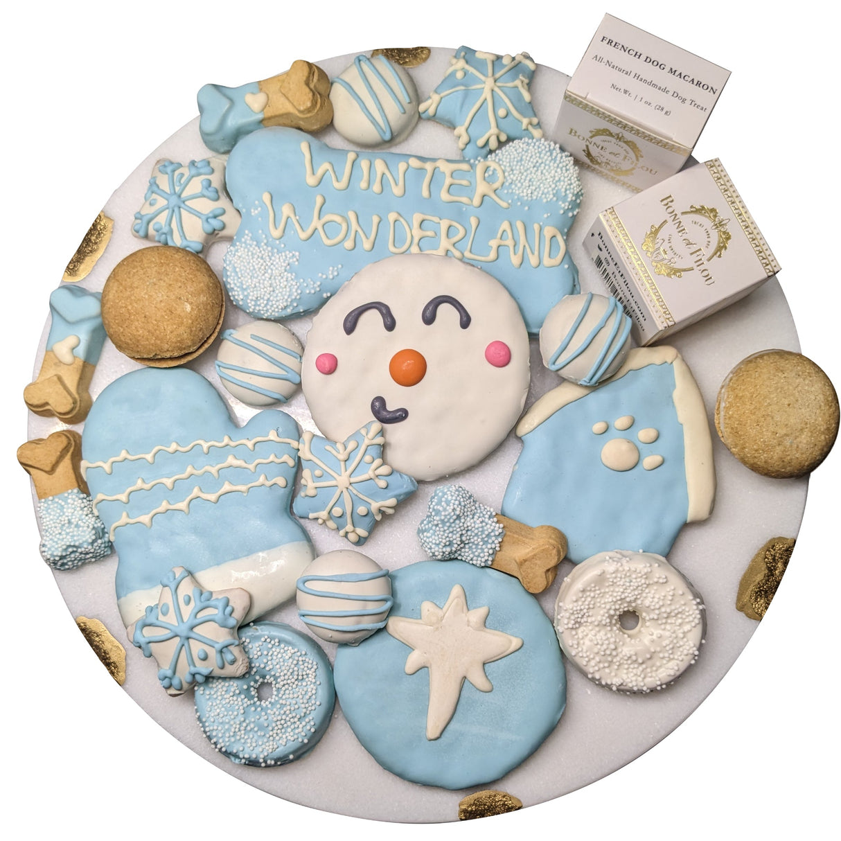 Winter Themed Dog Treats Gift Box from Bonne et Filou