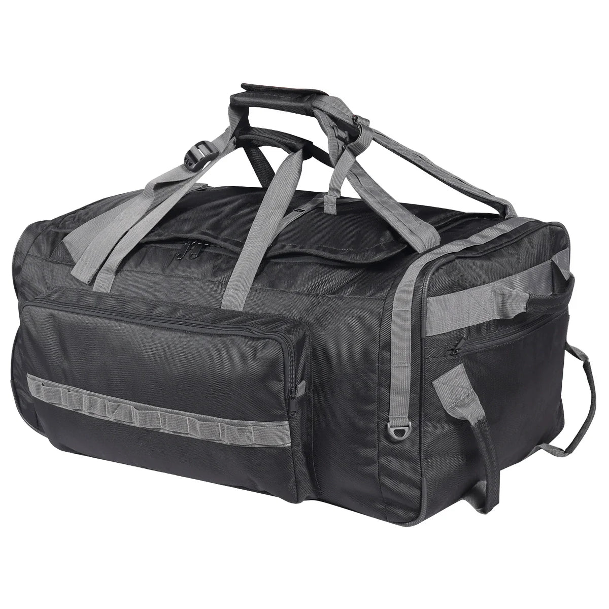 Tactical 140L Duffle Bag with Wheels and Backpack Straps