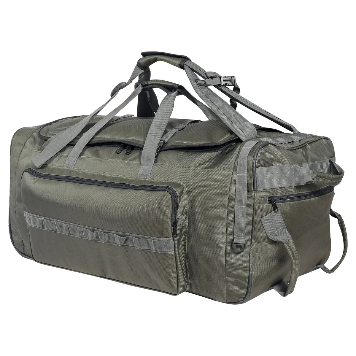 Tactical 140L Duffle Bag with Wheels and Backpack Straps