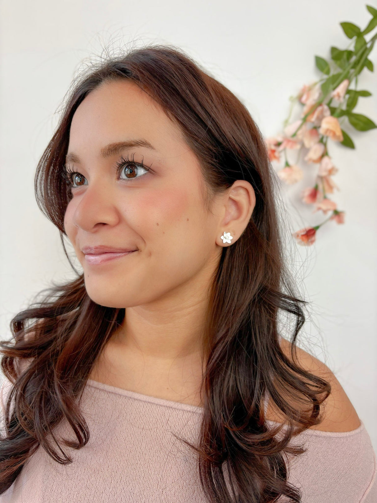 Petite Floral Stud Earrings from Ash & Rose
