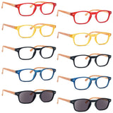 Bamboo-look Reading Glasses Wood Patterned Readers R034 (10 Pack) From eyekeeper