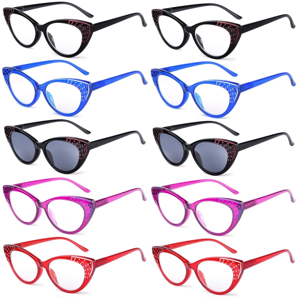 Cat-eye Reading Glasses Cute Readers R2115 (10 Pack) From eyekeeper