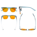 Orange Tinted Blue Light Blocking Reading Glasses Computer Readers DS144 (10 Pack) From eyekeeper