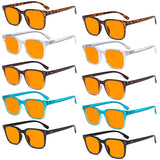 Orange Tinted Blue Light Blocking Reading Glasses DST1804 (10 Pack) From eyekeeper