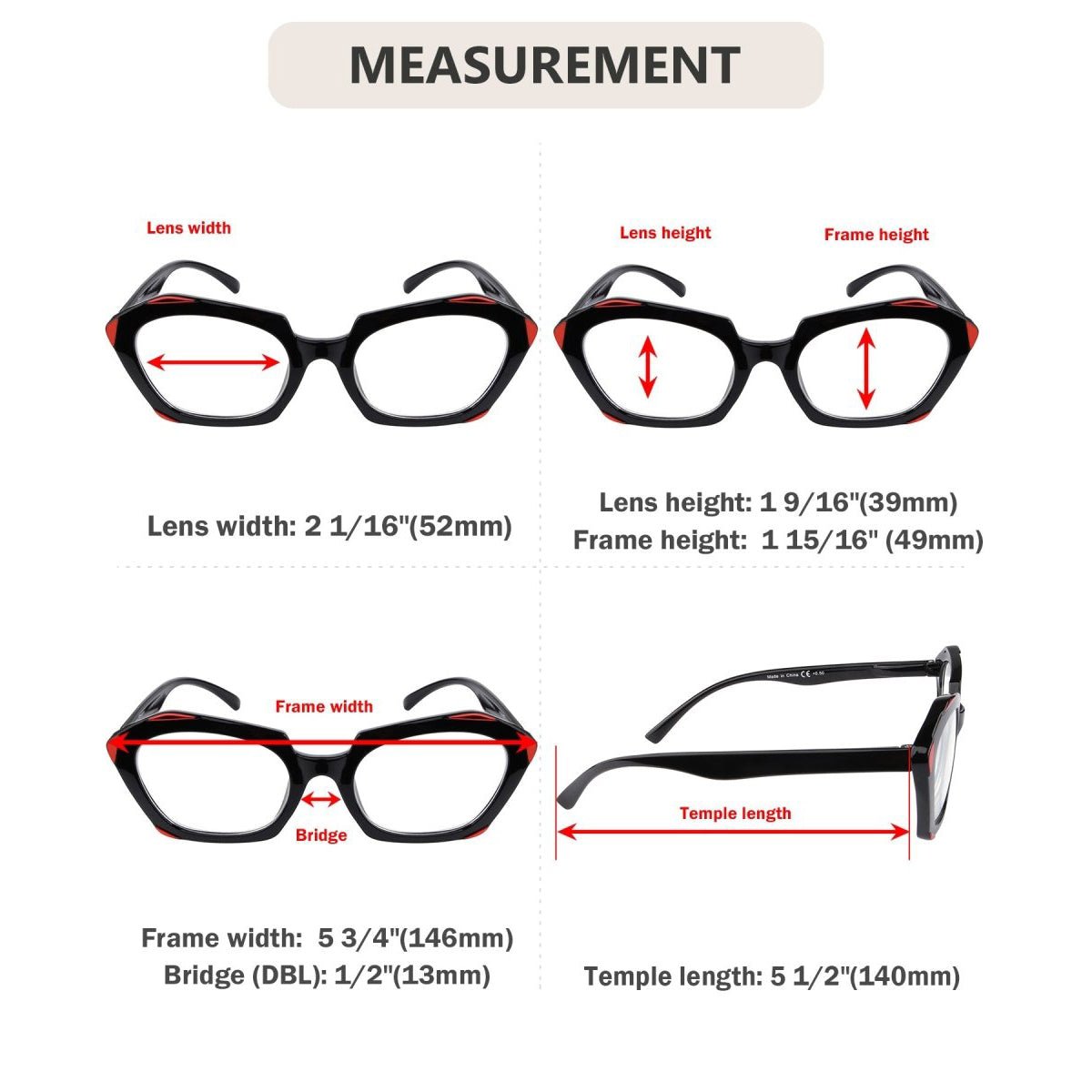 Distinctive Eyeglasses Fashion Design Reading Glasses R2129 (10 Pack) From eyekeeper