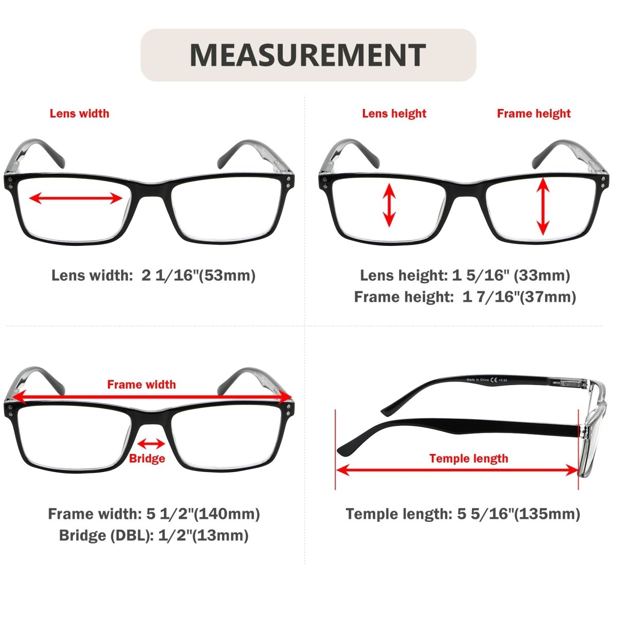 Retro Spring Hinges Reading Glasses Classic Readers R802 (10 Pack) From eyekeeper