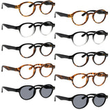 Vintage Round Reading Glasses Retro Readers R070 (10 Pack) From eyekeeper
