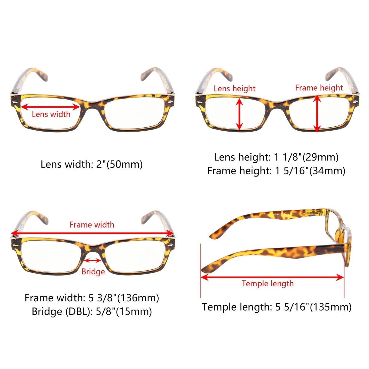 Spring Hinges Readers Include Reading Sunglasses R055 (10 Pack) From eyekeeper