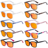 Square Blue Light Blocking Reading Glasses Ladies Computer Readers DSRT1801 (10 Pack) From eyekeeper