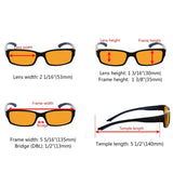 TR90 Orange Tinted Blue Light Blocking Reading Glasses Computer Readers DSXM01 (10 Pack) From eyekeeper