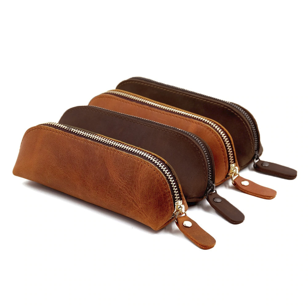 The Paavo Leather Pen Case | Leather Makeup Pouch from STEEL HORSE LEATHER