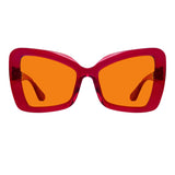 Blue Blocking Glasses Cat-eye Orange Lens Metalless Screwless R2315-B98 (100%) from eyekeeper