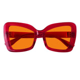 Blue Blocking Glasses Cat-eye Orange Lens Metalless Screwless R2315-B98 (100%) from eyekeeper