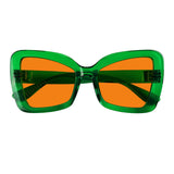 Blue Blocking Glasses Cat-eye Orange Lens Metalless Screwless R2315-B98 (100%) from eyekeeper