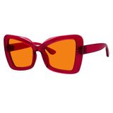Blue Blocking Glasses Cat-eye Orange Lens Metalless Screwless R2315-B98 (100%) from eyekeeper