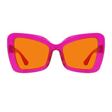 Blue Blocking Glasses Cat-eye Orange Lens Metalless Screwless R2315-B98 (100%) from eyekeeper