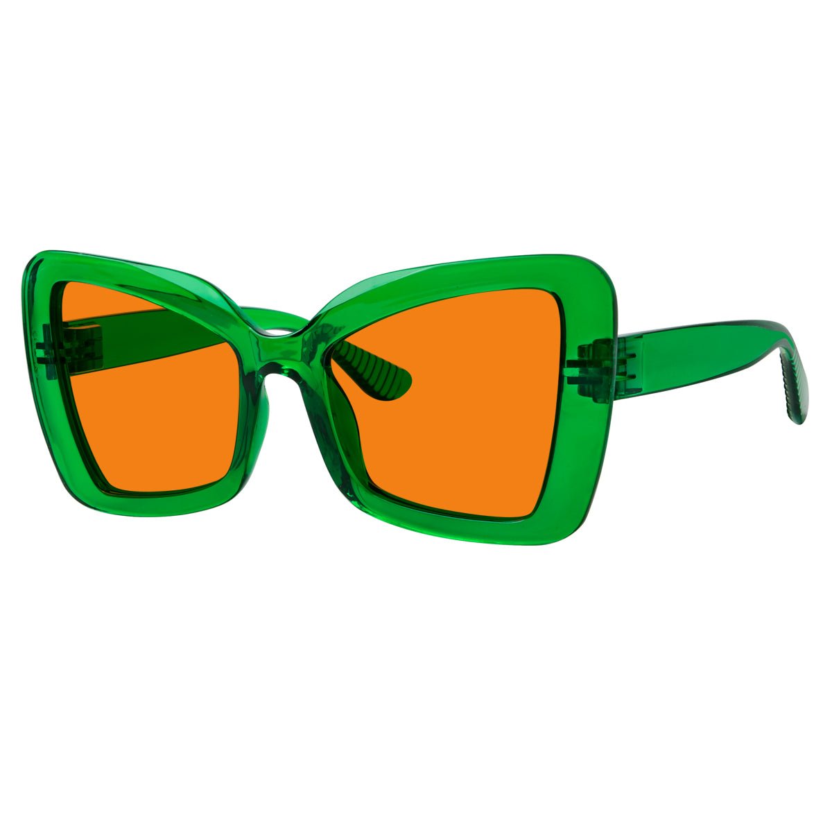 Blue Blocking Glasses Cat-eye Orange Lens Metalless Screwless R2315-B98 (100%) from eyekeeper