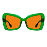 Blue Blocking Glasses Cat-eye Orange Lens Metalless Screwless R2315-B98 (100%) from eyekeeper