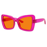 Blue Blocking Glasses Cat-eye Orange Lens Metalless Screwless R2315-B98 (100%) from eyekeeper