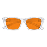 Blue Blocking Glasses Orange Lens Cat-eye Metalless Screwless R2514-B98 (100%) from eyekeeper