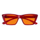 Blue Blocking Glasses Orange Lens Cat-eye Metalless Screwless R2514-B98 (100%) from eyekeeper
