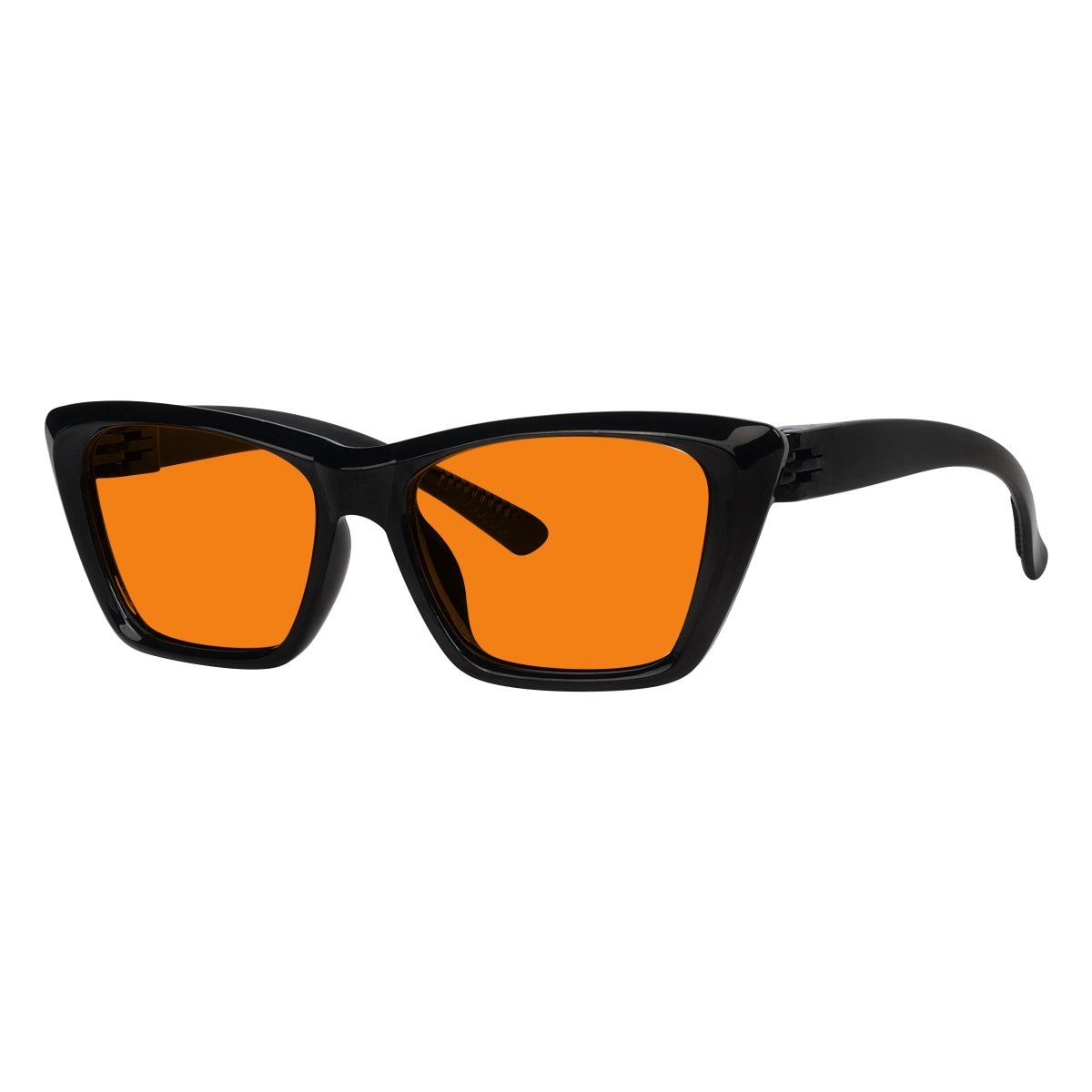 Blue Blocking Glasses Orange Lens Cat-eye Metalless Screwless R2514-B98 (100%) from eyekeeper