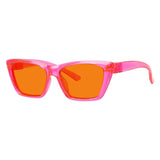 Blue Blocking Glasses Orange Lens Cat-eye Metalless Screwless R2514-B98 (100%) from eyekeeper