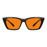 Blue Blocking Glasses Orange Lens Cat-eye Metalless Screwless R2514-B98 (100%) from eyekeeper