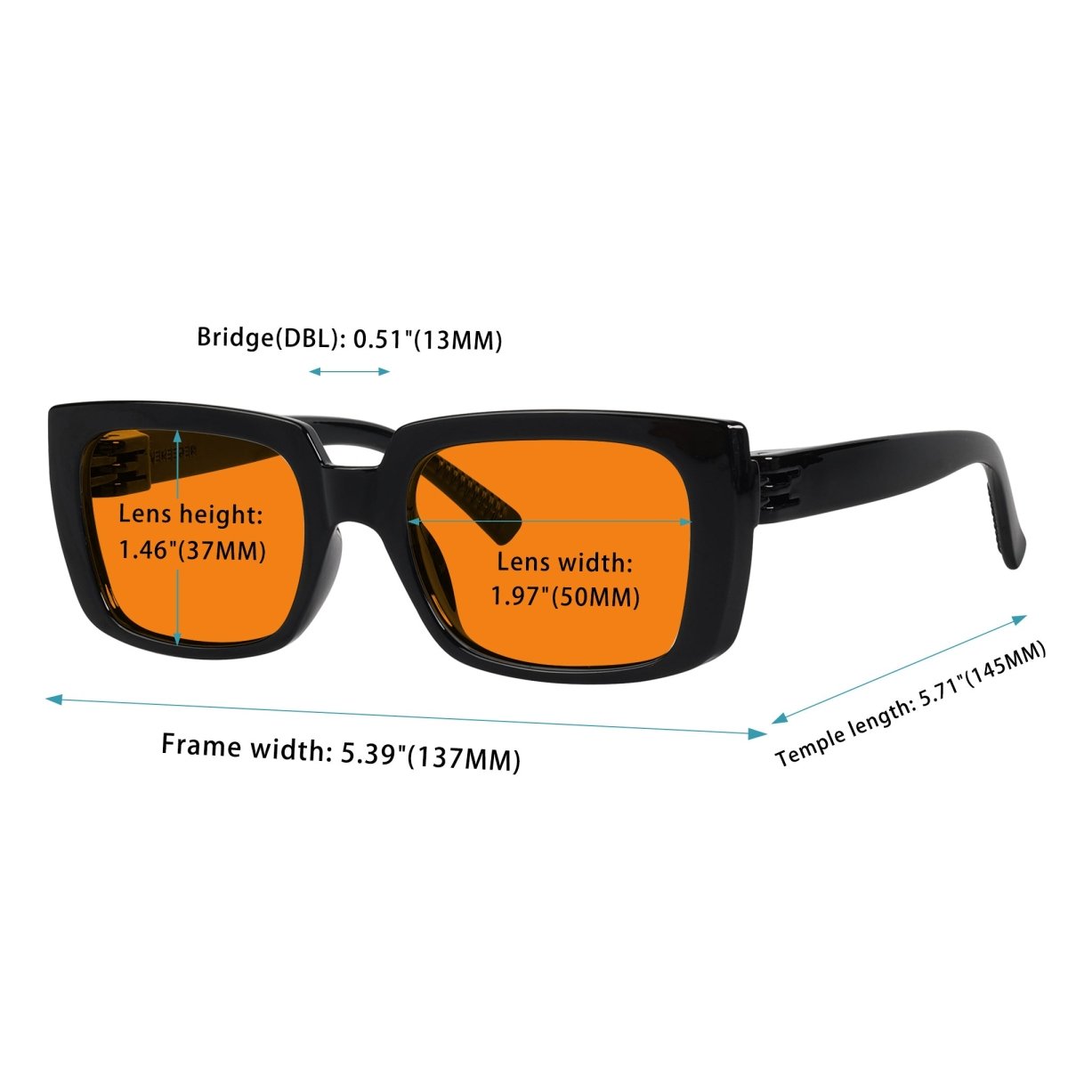 Blue Blocking Orange Glasses for Sleep Metalless Screwless NR9107-B98 (100%) from eyekeeper