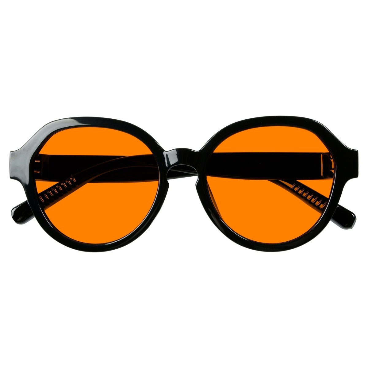 Blue Blocking Orange Glasses Oversized Metalless Nighttime Eyewear R2317-B98 (100%) from eyekeeper