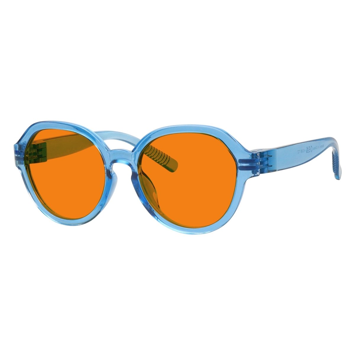 Blue Blocking Orange Glasses Oversized Metalless Nighttime Eyewear R2317-B98 (100%) from eyekeeper